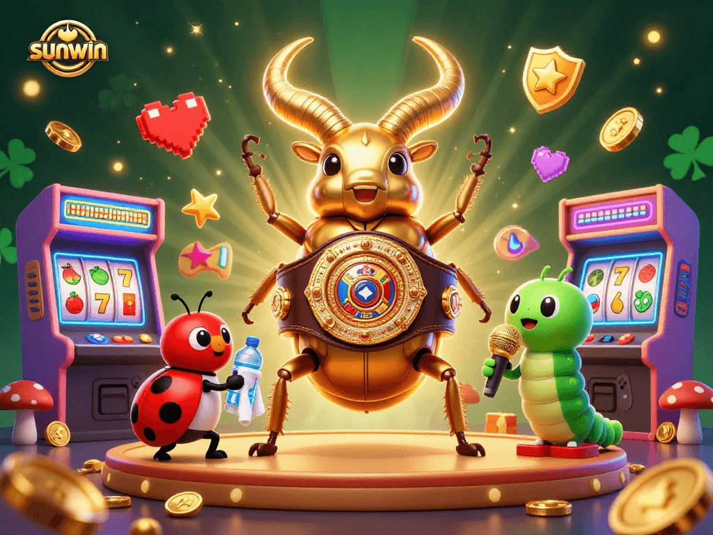 Win big with sunwin in an exciting casino adventure featuring colorful arcade games and vibrant characters.