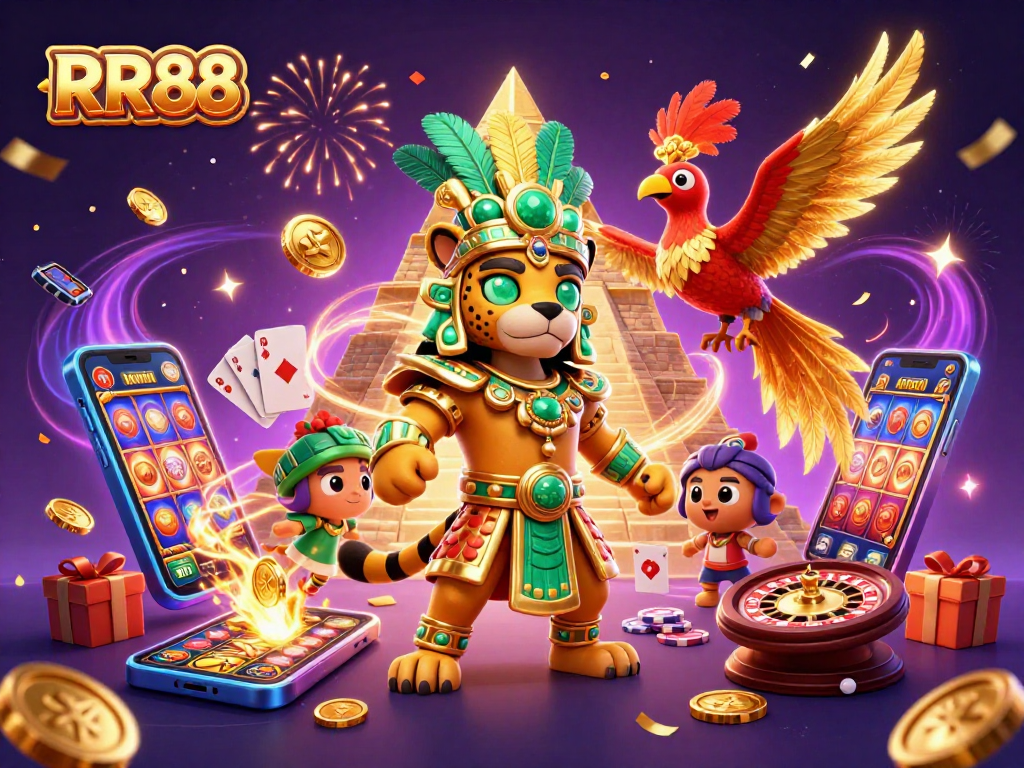 Experience the excitement of RR88 with vibrant slots and winning strategies in a dynamic casino scene!
