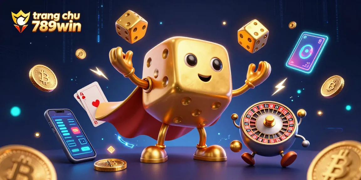 Play exciting games at trang chu 789win with digital dice and vibrant casino elements.