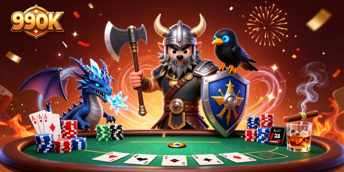 Engage with thrilling poker action in the 99OK casino world, featuring vibrant game elements.