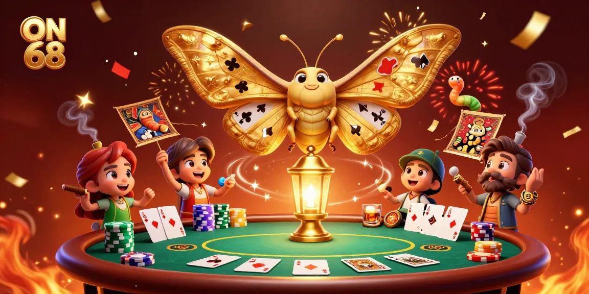 Experience the world of ON 68 with a stunning 3D scene featuring vibrant casino elements and enchanting characters.