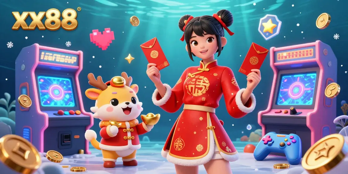 Experience the excitement of xx88 with vibrant characters and casino-themed elements in this lively scene.