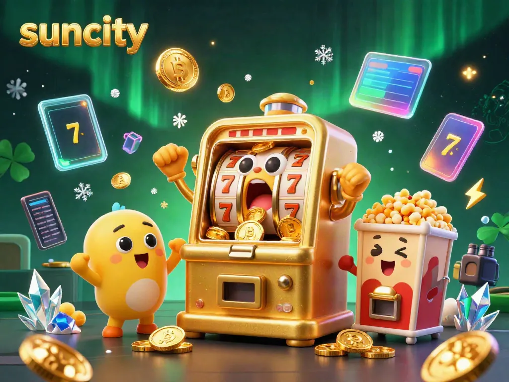 Experience the excitement of suncity with a lively slot machine celebrating its jackpot