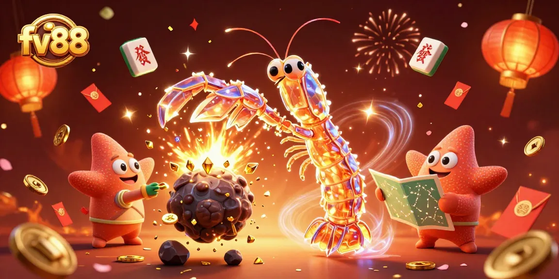 fv88 players experience excitement in a vibrant 3D casino themed explosion of gems and coins