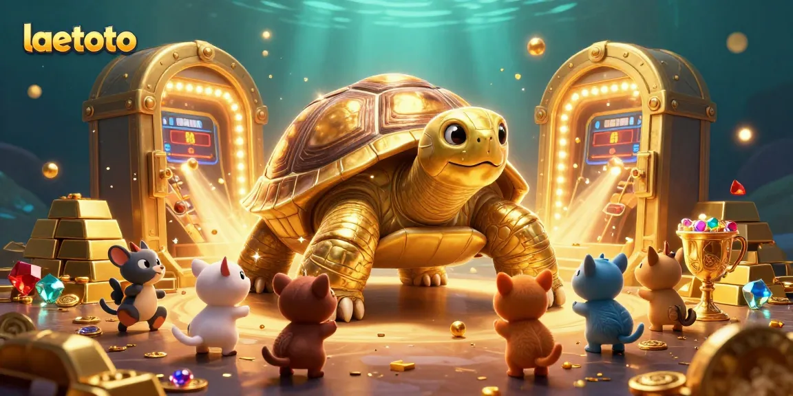 Experience the thrill of laetoto's games with an exciting 3D casino illustration showcasing vibrant characters and rich rewards.