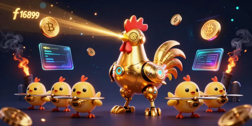 Experience thrilling gameplay with f16899, a dynamic casino scene featuring golden elements and vibrant crypto symbols.