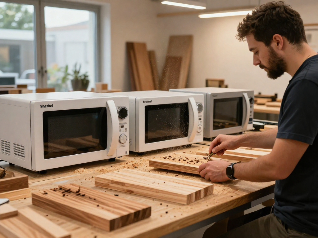 Shashel equipment effectively eliminating wood pests in a warm workshop.