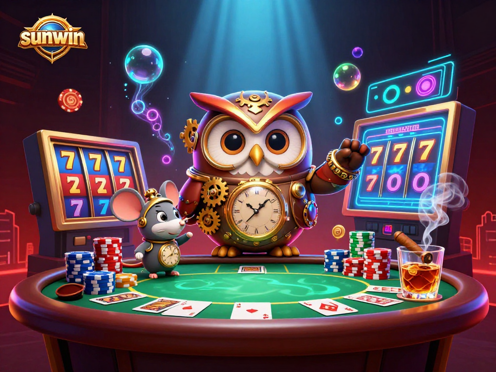 Experience thrilling wins at sunwin's vibrant digital casino, featuring stunning 3D illustrations.