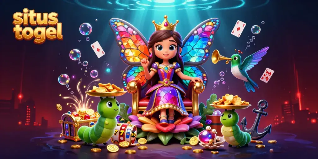 Experience thrilling situs togel action in a colorful casino-themed underwater scene.