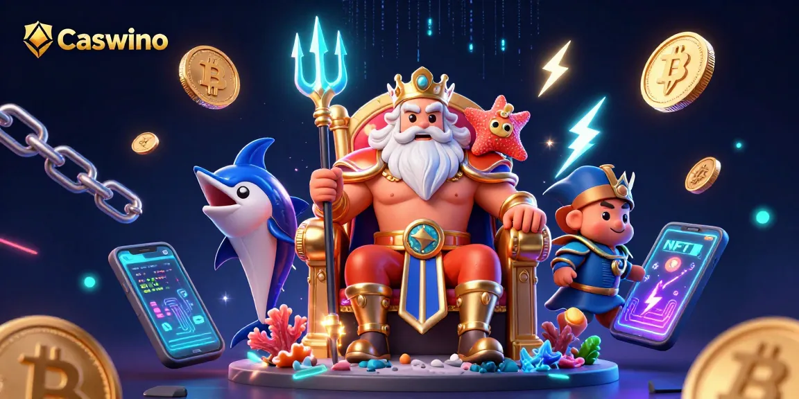 Experience the thrilling Caswino casino with dynamic gaming action from Neptune and his entourage.