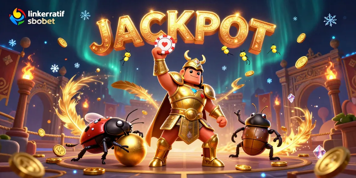 Experience thrilling gameplay with a triumphant beetle lifting a poker chip in link alternatif sbobet