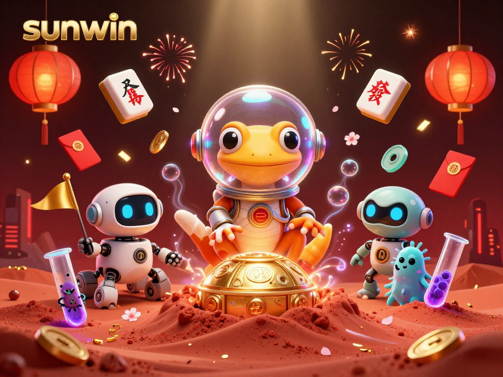 Join the Martian gecko in the sunwin casino adventure amidst golden treasures!
