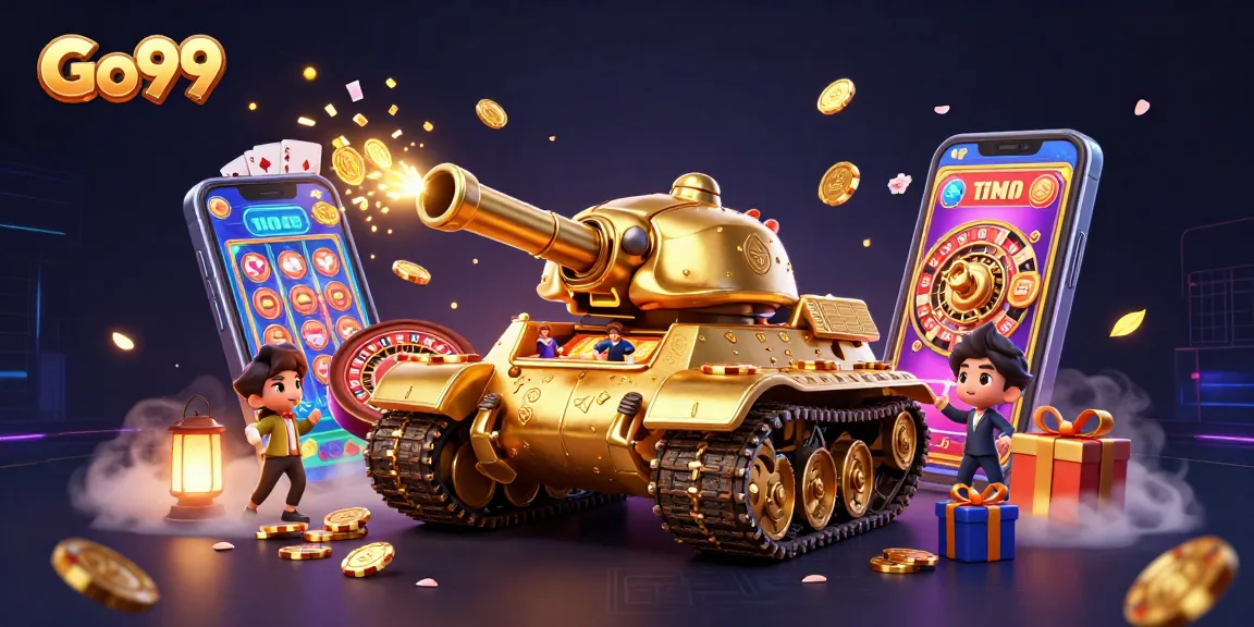 Engage in thrilling slots with Go99's colorful casino scene bursting with excitement and vibrant winning potential.