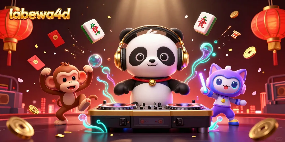 Labewa4d menghadirkan keseruan dengan DJ panda, monyet breakdance, dan kucing glow-stick.
