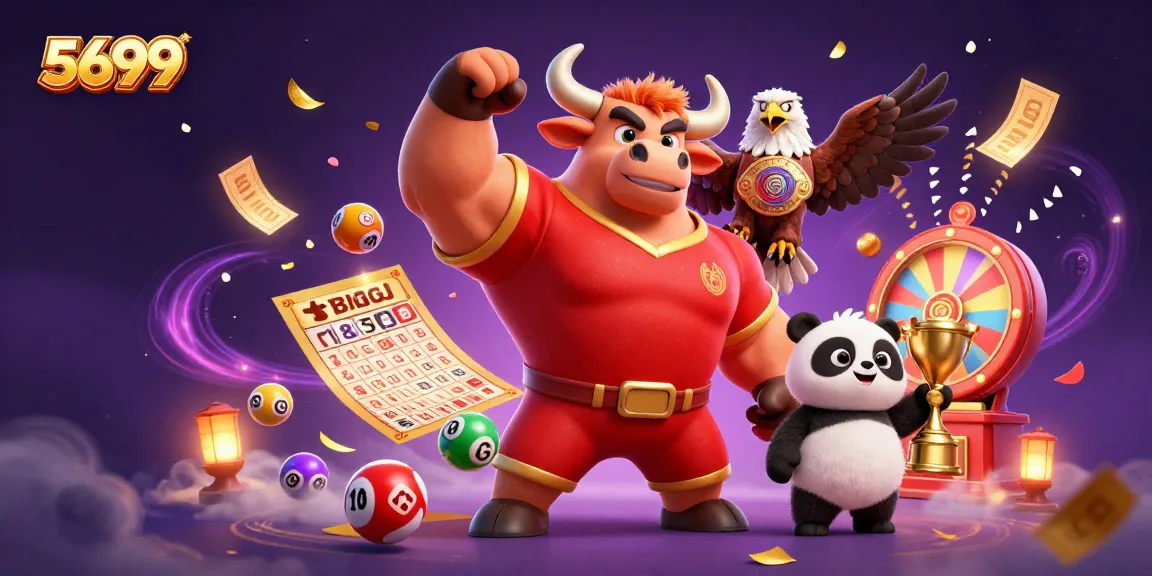 Win big at 5699 with exciting games, colorful lottery balls, and vibrant casino elements