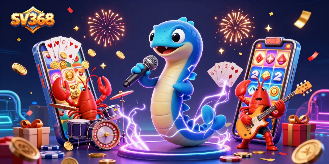 SV368 electrifying casino scene with a DJ electric eel, enhancing gaming excitement underwater.