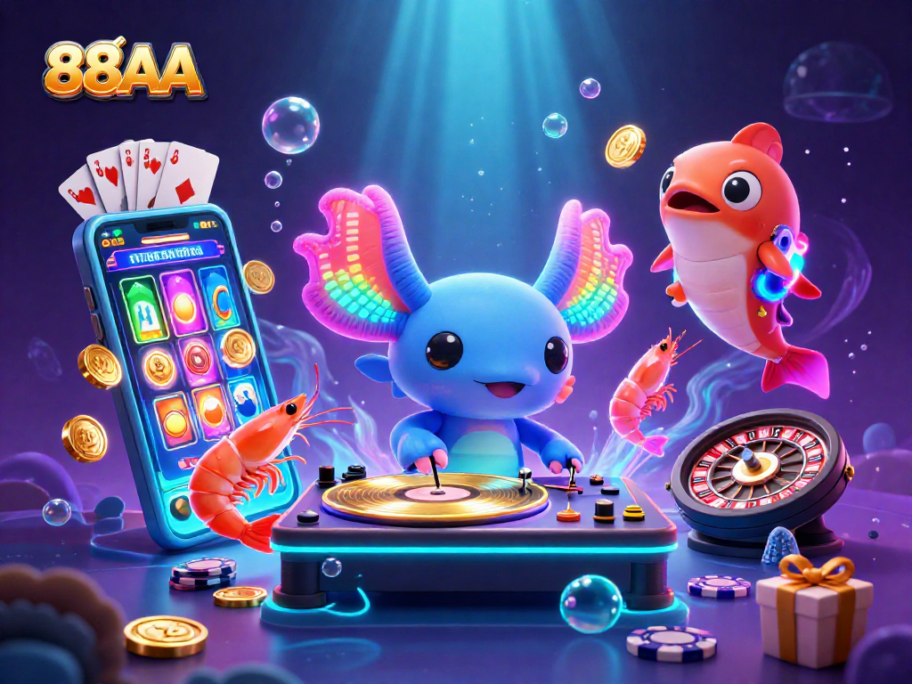 Experience the vibrant energy of 88AA's casino games in this lively underwater scene.