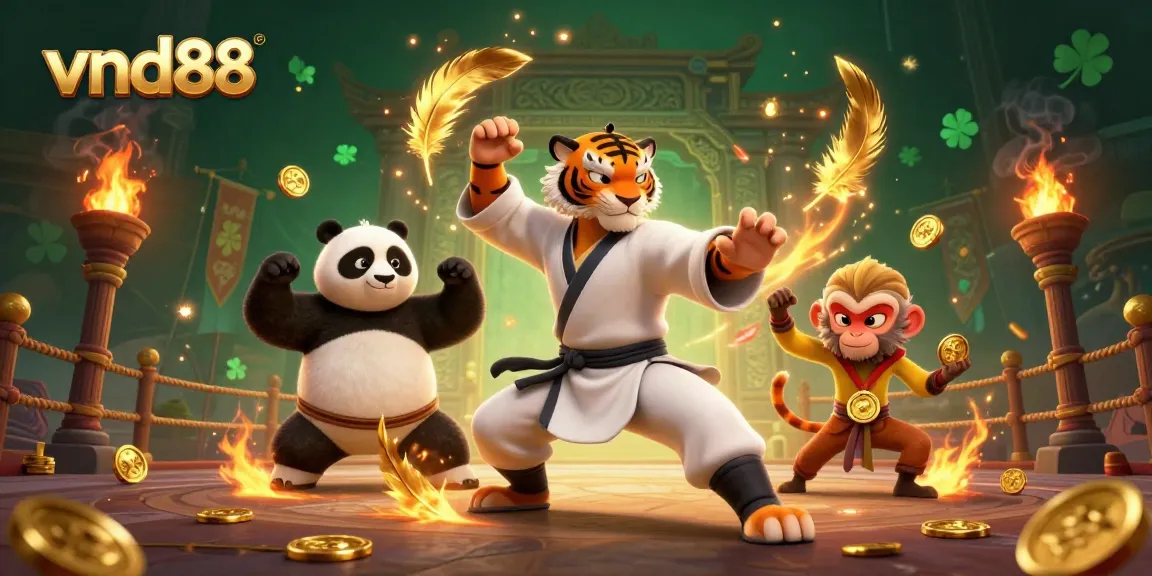 Experience thrilling gaming action with vnd88 in this dynamic 3D casino illustration.