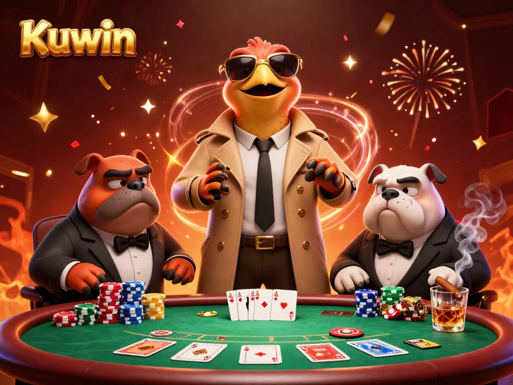 Kuwin raptors in a trench coat entering a VIP casino while a bouncer looks suspiciously.