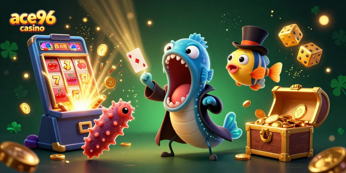 Experience the excitement of ace96 casino with vibrant characters and thrilling game elements in a 3D scene.