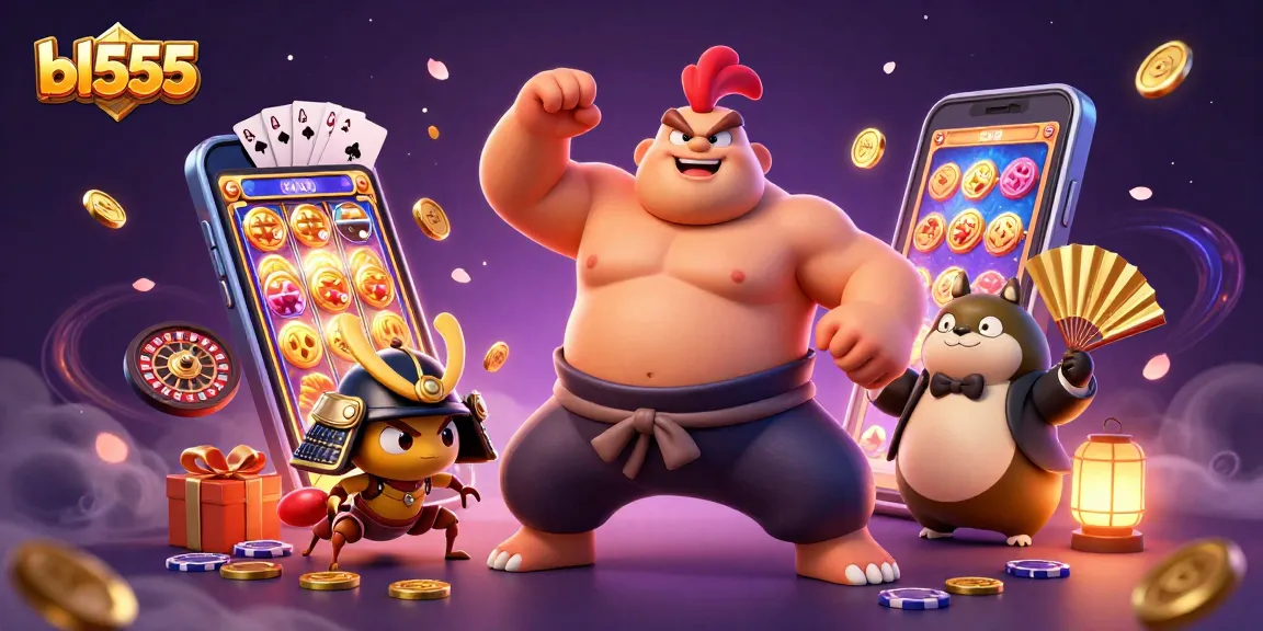 Experience thrilling gaming with bl555 as a sumo wrestler, samurai cricket, and tanuki announce wins.