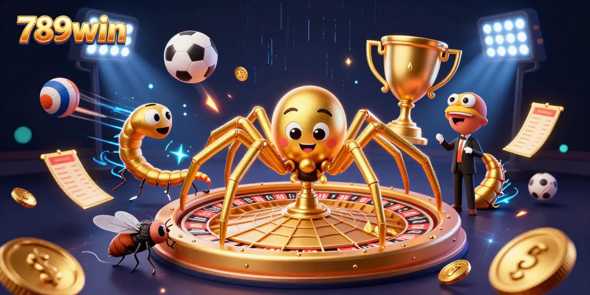 Engage in thrilling bets at 789win's casino with stunning visuals of roulette wheels and dynamic sports elements.