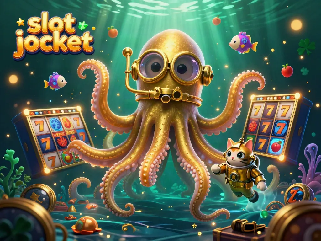 Experience the thrill of winning a slot jackpot with vibrant characters and dynamic casino elements.