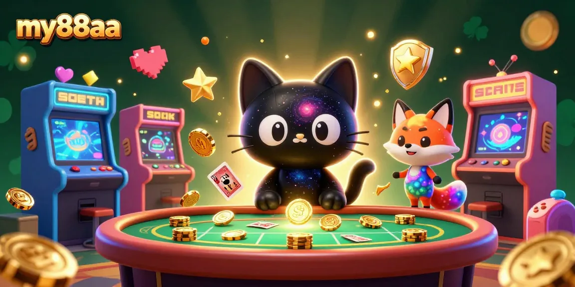 Spin the reels and win big at my88aa's cosmic casino with vibrant game elements.