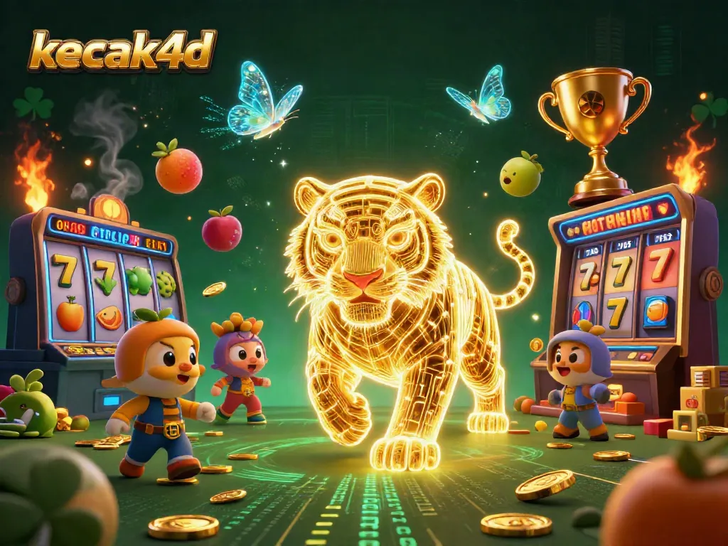 Kecak4d delivers thrilling gameplay with vibrant slots and engaging characters in a dynamic casino scene.